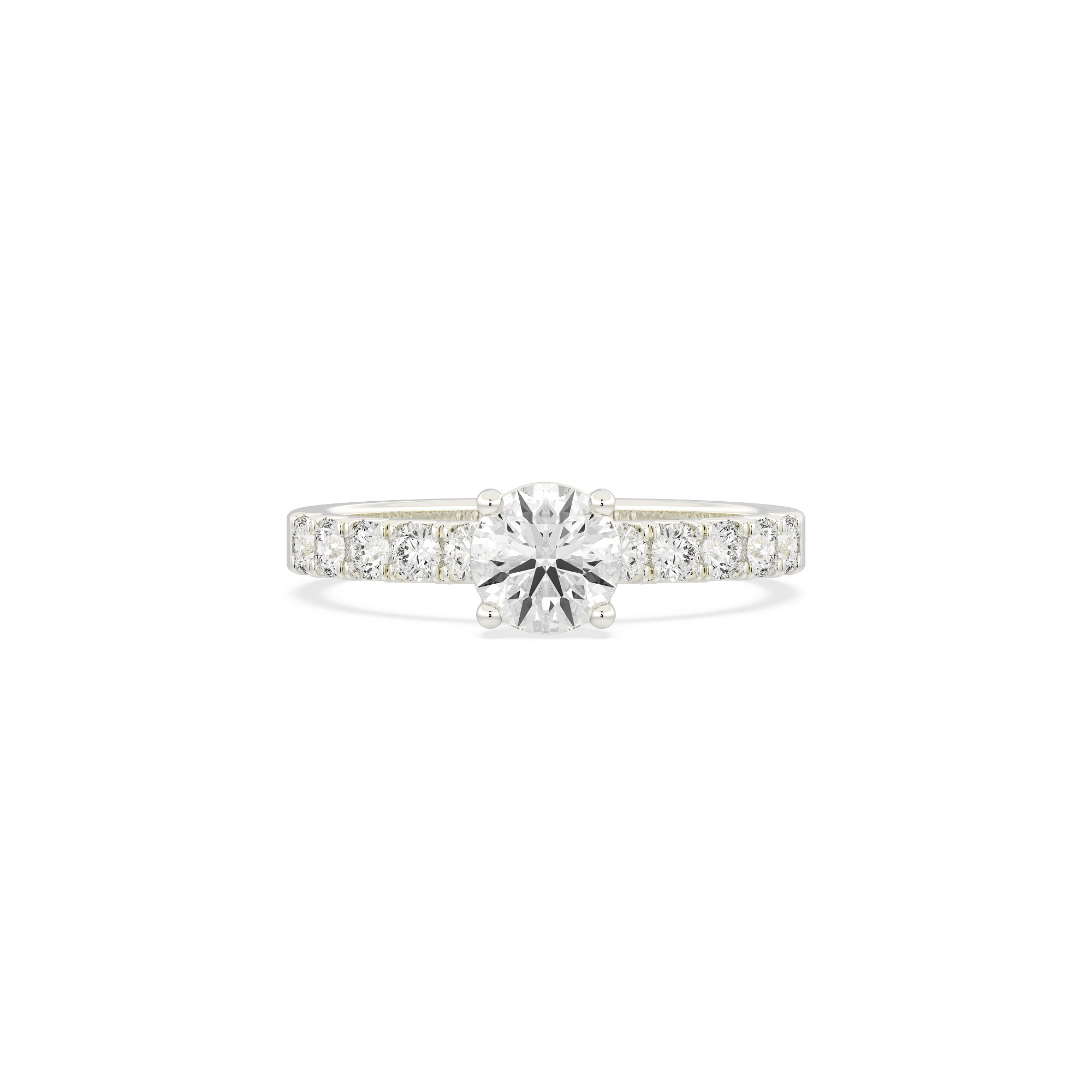 INDY SEMI-MOUNT 10 STONE BRIDAL RING - BR7001-10